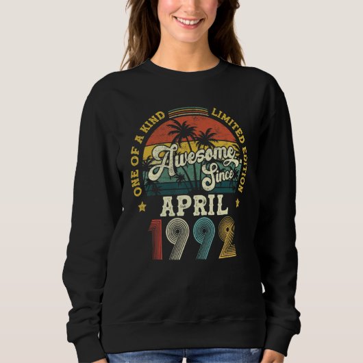 1992素晴らし年4月ヴィンテージ30歳から スウェットシャツ (正面)