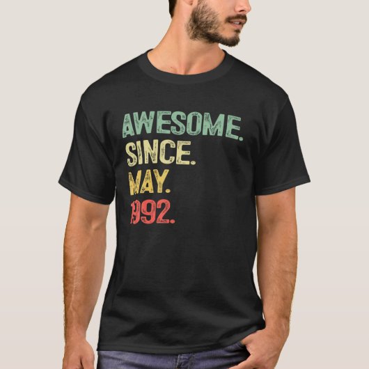 1992素晴らし年5月30歳から30歳 Tシャツ (正面)