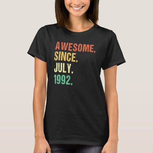 1992素晴らし年7月以来30歳 Tシャツ (正面)