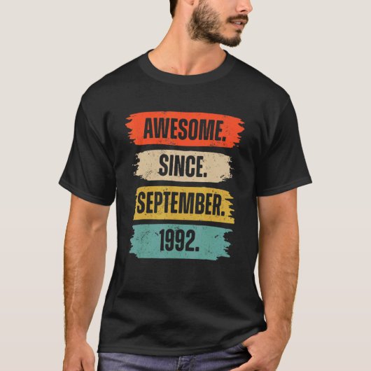 1992素晴らし年9月30歳30日から Tシャツ (正面)