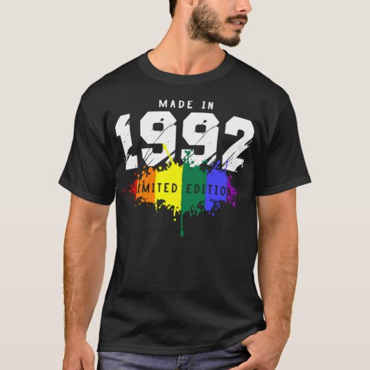 1992誕生日ゲイLGBT Tシャツ (正面)