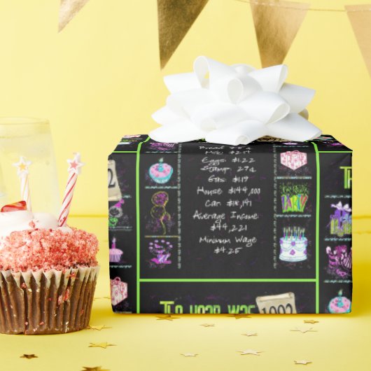 1992誕生日年トリビア ラッピングペーパー (誕生日パーティー)