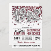 1992高校同窓会招待状 招待状 (正面/裏面)