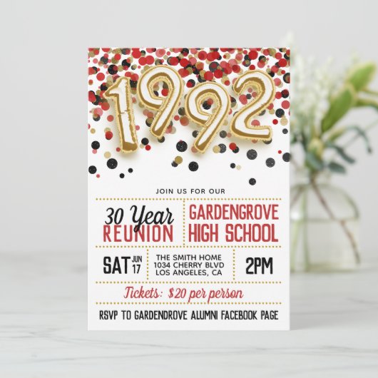 1992高等学校大学懇親会招待状 招待状 (スタンド正面)