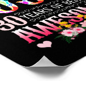 1992 威厳がある 30歳の誕生日30年のフローラ ポスター (角)