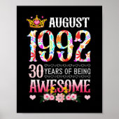 1992 威厳がある 30歳の誕生日30年のフローラ ポスター (正面)