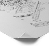 1992 Autozam AZ-1ブループリント ポスター (角)