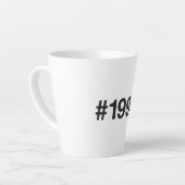 1993ハッシュタグ32誕生日記念日 カフェラテマグ (左アングル)