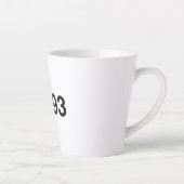 1993ハッシュタグ32誕生日記念日 カフェラテマグ (右)
