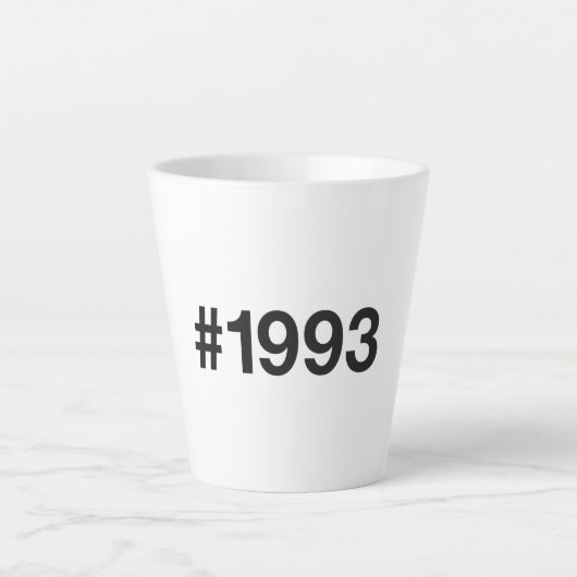 1993ハッシュタグ32誕生日記念日 カフェラテマグ (正面)