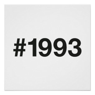 1993ハッシュタグ32誕生日記念日 ポスター