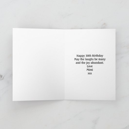 1993パーソナライズされた年生誕生まれ生日ヴィンテージ黒 カード (内部)