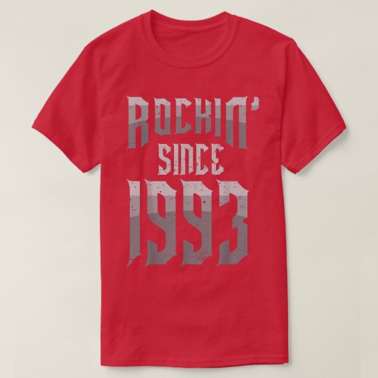1993年からロックンロックヴィンテージファン29th Bir Tシャツ (デザイン正面)