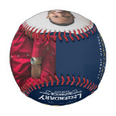 1993年の30歳生まれ生誕生年モノグラム写真伝説ブルー 野球ボール (裏面)