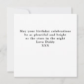 1993年の30歳生まれ生誕生日伝説の青い金ゴールド挨拶 カード (裏面)