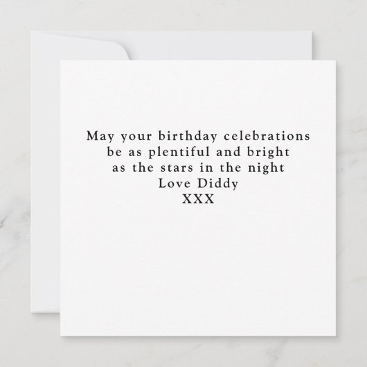 1993年の30歳生まれ生誕生日伝説の青い金ゴールド挨拶 カード (裏面)