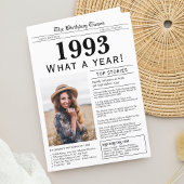 1993年新聞ハッピーバースデーグリーティングカード サンキューカード