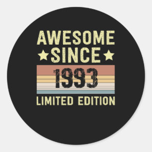 1993年生まれの誕生日おめでとう ラウンドシール