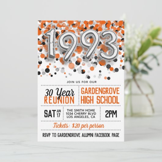 1993年高等学校大学懇親会招待状 招待状 (スタンド正面)