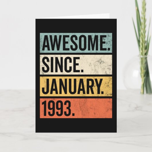 1993年1月から最高の誕生日 カード (正面)