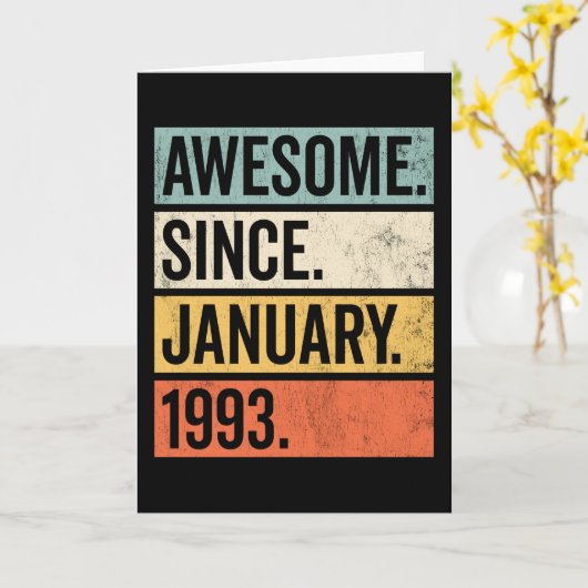 1993年1月から最高の誕生日 カード (黄色い花)