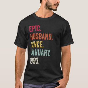 1993年1月25thアニブ結婚ス以来の叙事的な夫 tシャツ