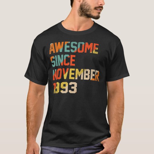 1993年11素晴らし月29日Birから29歳 Tシャツ (正面)