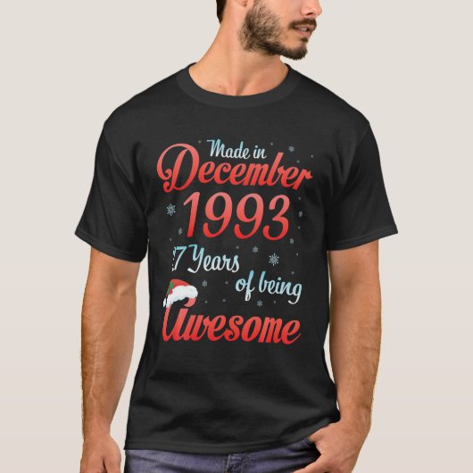 1993年12月ハッピーバースデー27歳Bei製 Tシャツ (正面)