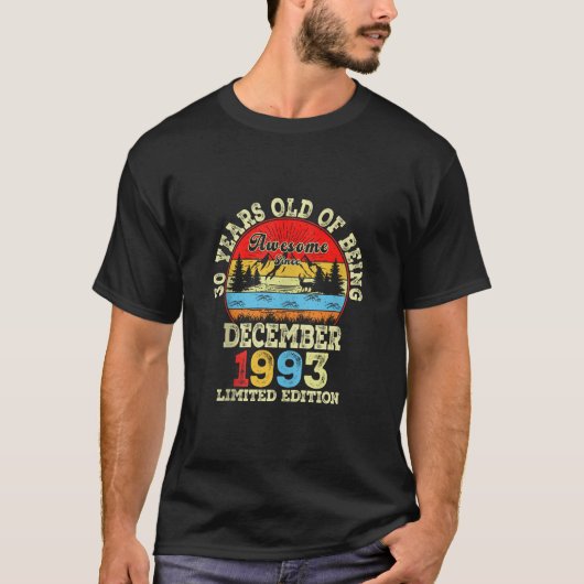 1993年12月以素晴らし降30歳 Tシャツ (正面)
