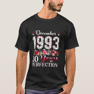 1993年12生まれ月30日生フローラ Tシャツ
