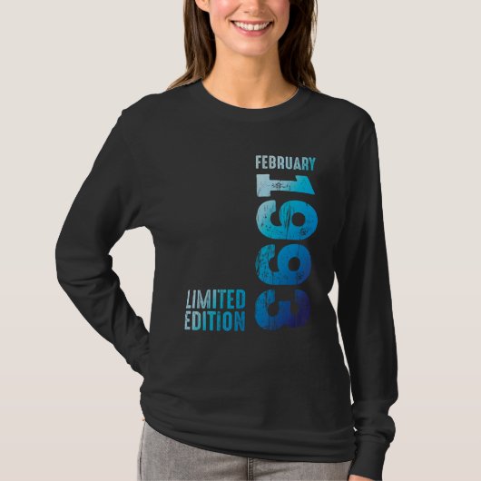 1993年2月1993年レトロ1993ヴィンテージ1993ページ Tシャツ (正面)