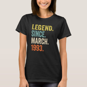 1993年3月30日から30歳の男女の伝説 Tシャツ