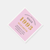 1993年30日生まれ生まれ名前Pink Gray スタンダードカクテルナプキン (角)