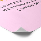 1993年30日生まれ生まれ名前Pink Gray ポスター (角)