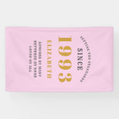 1993年30日生まれ生まれ名前Pink Gray 横断幕 (横)