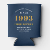 1993年30日生まれ生誕1993年氏名ブルー金ゴールド追加 缶クーラー (正面)