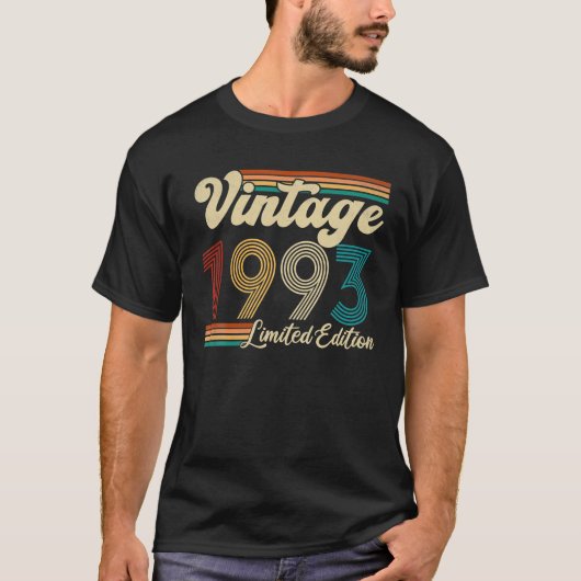 1993年30歳の誕生日レトロ30歳の生まれ贈り物 Tシャツ (正面)