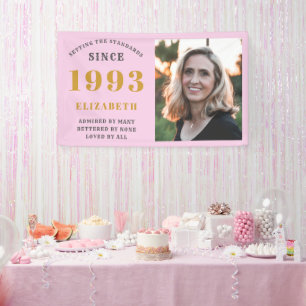1993年30歳生まれ生誕祭名を追加Pink Gray写真 横断幕