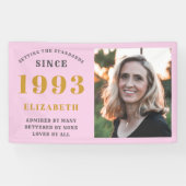 1993年30歳生まれ生誕祭名を追加Pink Gray写真 横断幕 (横)