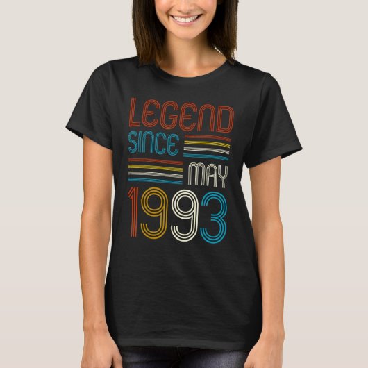 1993年5月30日バレ以来の伝説のための30th誕生日 tシャツ (正面)