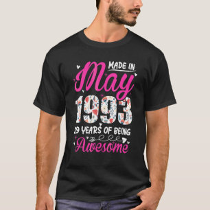 1993年5素晴らし月フローラ29誕生日 Tシャツ