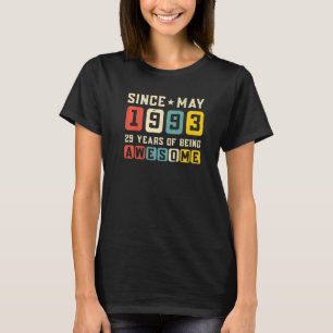 1993年5素晴らし月ヴィンテージ29誕生日 Tシャツ