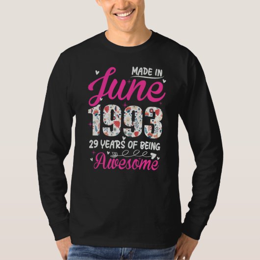 1993年6月素晴らしフローラ29誕生日 Tシャツ (正面)
