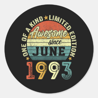 1993年6月30日素晴らしから30歳の誕生日 ラウンドシール