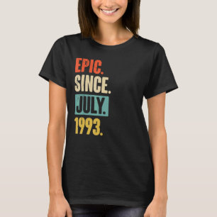 1993年7月以来の叙事詩29歳29誕生日ギ Tシャツ