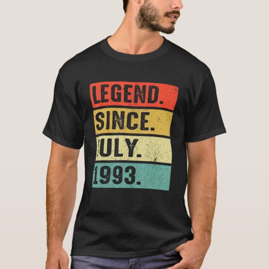 1993年7月29誕生日以来29歳の伝説 Tシャツ (正面)