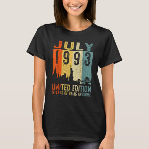 1993年7月30歳1素晴らし歳 Tシャツ