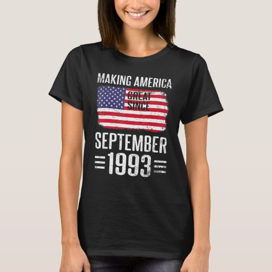 1993年9月素晴らし誕生日以来のアメリカの設立 Tシャツ (正面)