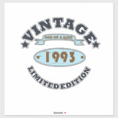 1993生まれ年のヴィンテージ誕生日ギフト シール (シート)