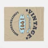 1993生まれ年のヴィンテージ誕生日ギフト フリースブランケット (正面(横))